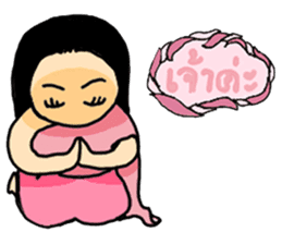 Ancient Thai woman sticker #5257805