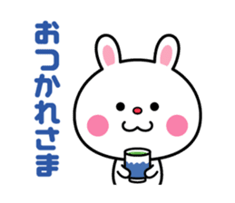 A rabbit comes up sticker #5258063