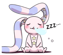 Bedhead rabbit. Doodling life. sticker #5258332