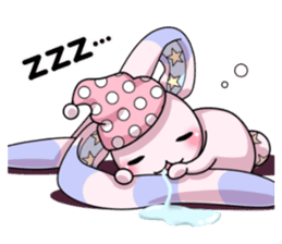 Bedhead rabbit. Doodling life. sticker #5258333