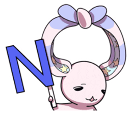 Bedhead rabbit. Doodling life. sticker #5258337