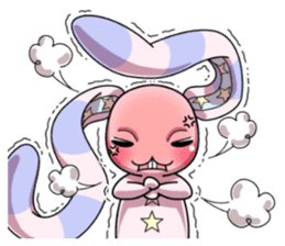 Bedhead rabbit. Doodling life. sticker #5258339