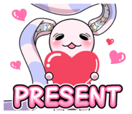 Bedhead rabbit. Doodling life. sticker #5258341