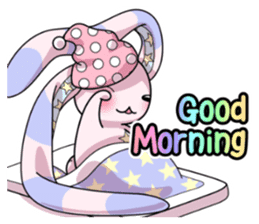 Bedhead rabbit. Doodling life. sticker #5258346