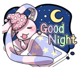 Bedhead rabbit. Doodling life. sticker #5258347