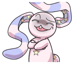 Bedhead rabbit. Doodling life. sticker #5258349