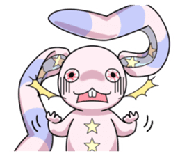 Bedhead rabbit. Doodling life. sticker #5258350