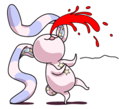 Bedhead rabbit. Doodling life. sticker #5258354