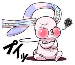 Bedhead rabbit. Doodling life. sticker #5258355