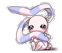 Bedhead rabbit. Doodling life. sticker #5258356