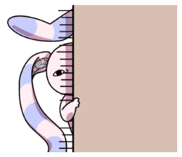 Bedhead rabbit. Doodling life. sticker #5258357