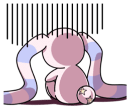 Bedhead rabbit. Doodling life. sticker #5258358