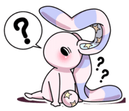 Bedhead rabbit. Doodling life. sticker #5258363