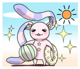 Bedhead rabbit. Doodling life. sticker #5258367