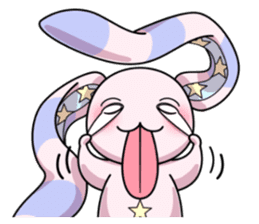 Bedhead rabbit. Doodling life. sticker #5258368