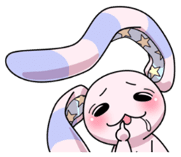 Bedhead rabbit. Doodling life. sticker #5258369