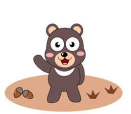 Vibrant black bear sticker #5258492