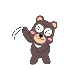 Vibrant black bear sticker #5258493