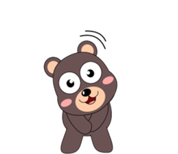 Vibrant black bear sticker #5258495