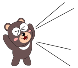 Vibrant black bear sticker #5258496