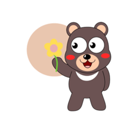 Vibrant black bear sticker #5258497