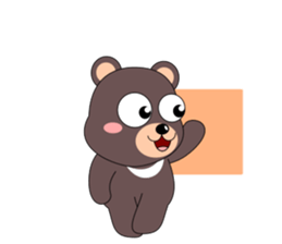 Vibrant black bear sticker #5258498