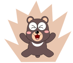 Vibrant black bear sticker #5258499