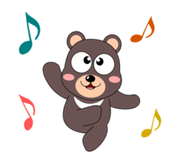 Vibrant black bear sticker #5258500