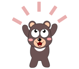 Vibrant black bear sticker #5258501