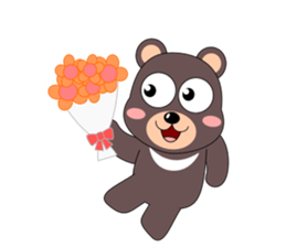 Vibrant black bear sticker #5258503