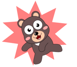 Vibrant black bear sticker #5258508