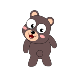 Vibrant black bear sticker #5258509