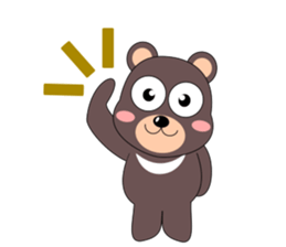 Vibrant black bear sticker #5258511