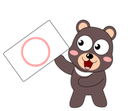 Vibrant black bear sticker #5258512