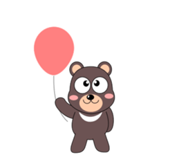 Vibrant black bear sticker #5258514