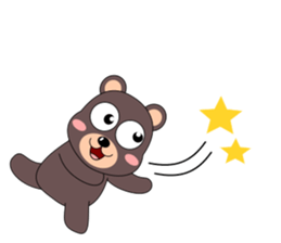 Vibrant black bear sticker #5258515