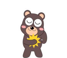 Vibrant black bear sticker #5258516