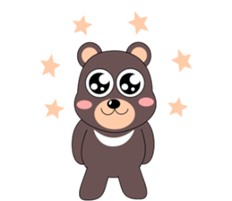 Vibrant black bear sticker #5258517