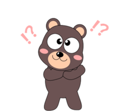 Vibrant black bear sticker #5258518