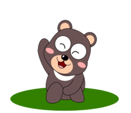 Vibrant black bear sticker #5258519