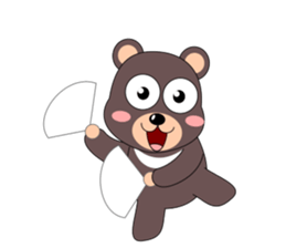 Vibrant black bear sticker #5258520