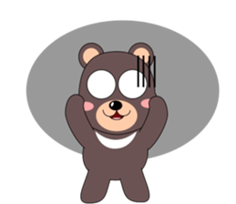 Vibrant black bear sticker #5258522