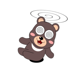 Vibrant black bear sticker #5258523