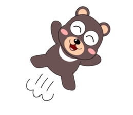 Vibrant black bear sticker #5258525