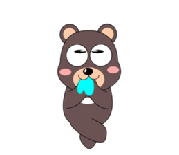 Vibrant black bear sticker #5258526