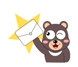 Vibrant black bear sticker #5258527