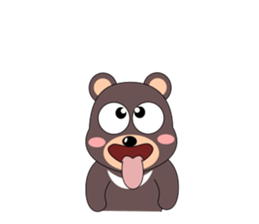 Vibrant black bear sticker #5258528