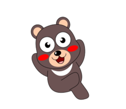 Vibrant black bear sticker #5258529