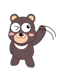 Vibrant black bear sticker #5258531