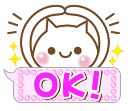 A white cat sticker #5258652